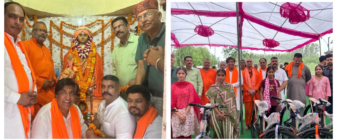The entire Pathania family organized an annual Bhandara at Shri Harsheshwar Mahadev Shiv Mandir Patiaria.